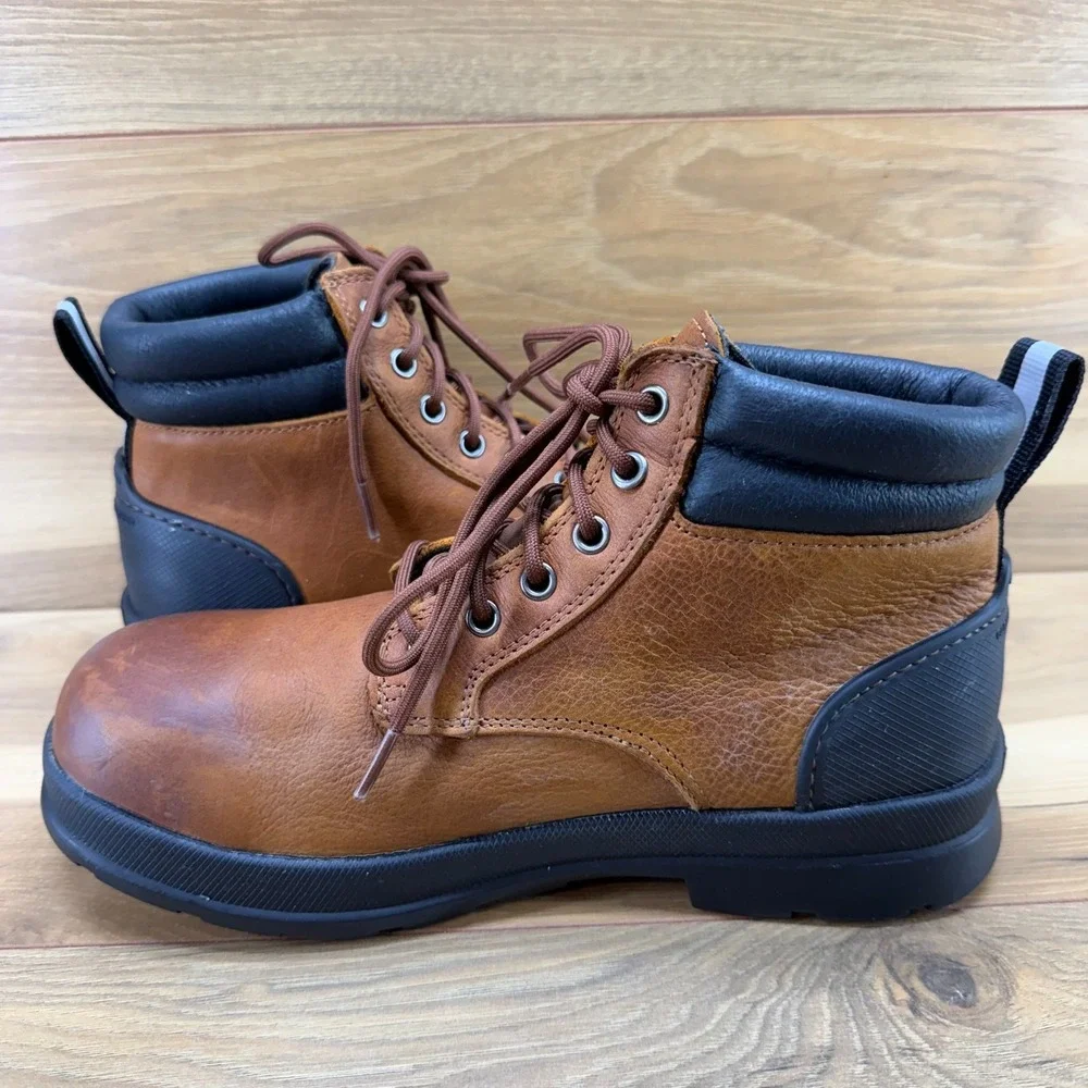 The Muck Boot Company Mens 8 D Chore Farm Chelsea Lace Up Boots Brown Leather